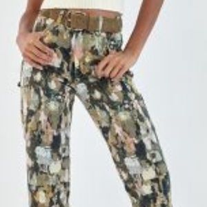 Women’s “paint” splatter carpenter pants